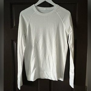 Lululemon Rest Less Shirt Top White 12 Long Sleeve